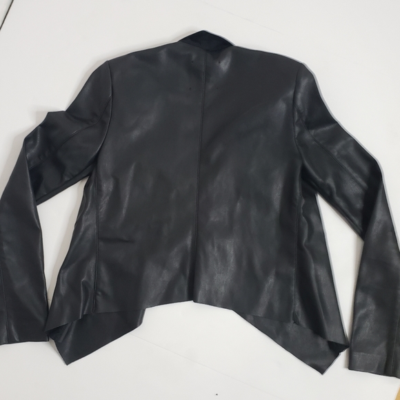 Dynamite XS black leather and suede blazer jacket - Picture 5 of 6